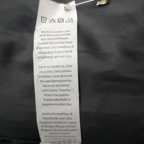 JustFab Ladies Size Large Dark Grey 3 Button Front Closure Lined Coat - Picture 6 of 10